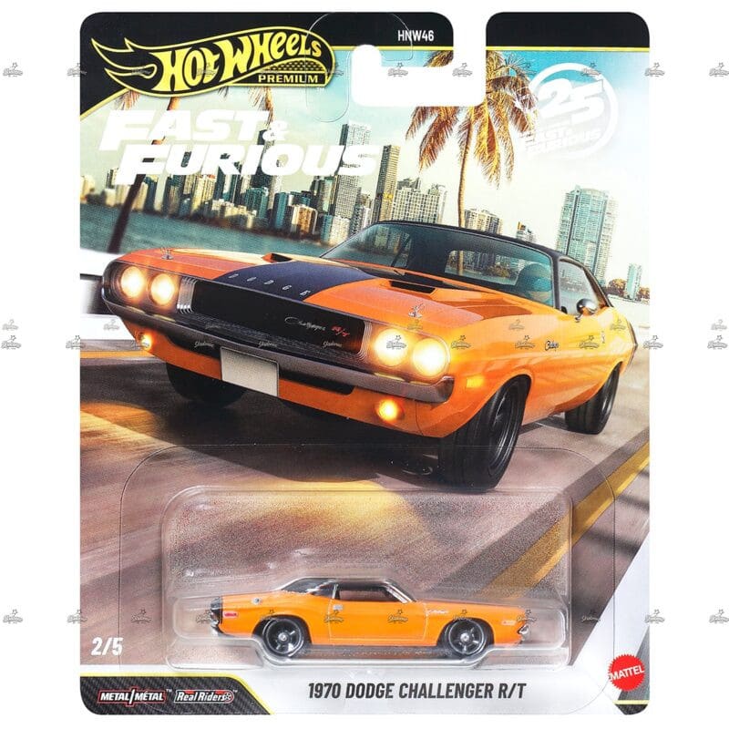 Hot Wheels Premium 1970 Dodge Challenger RT FAST FURIOUS 25TH ANNIVERSARY