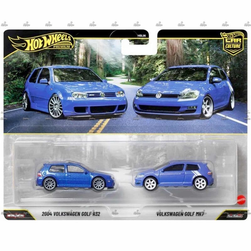 Hot Wheels Premium 2 Pack 2004 Volkswagenn Golf R32 and Volkswagen Golf MK7 2026