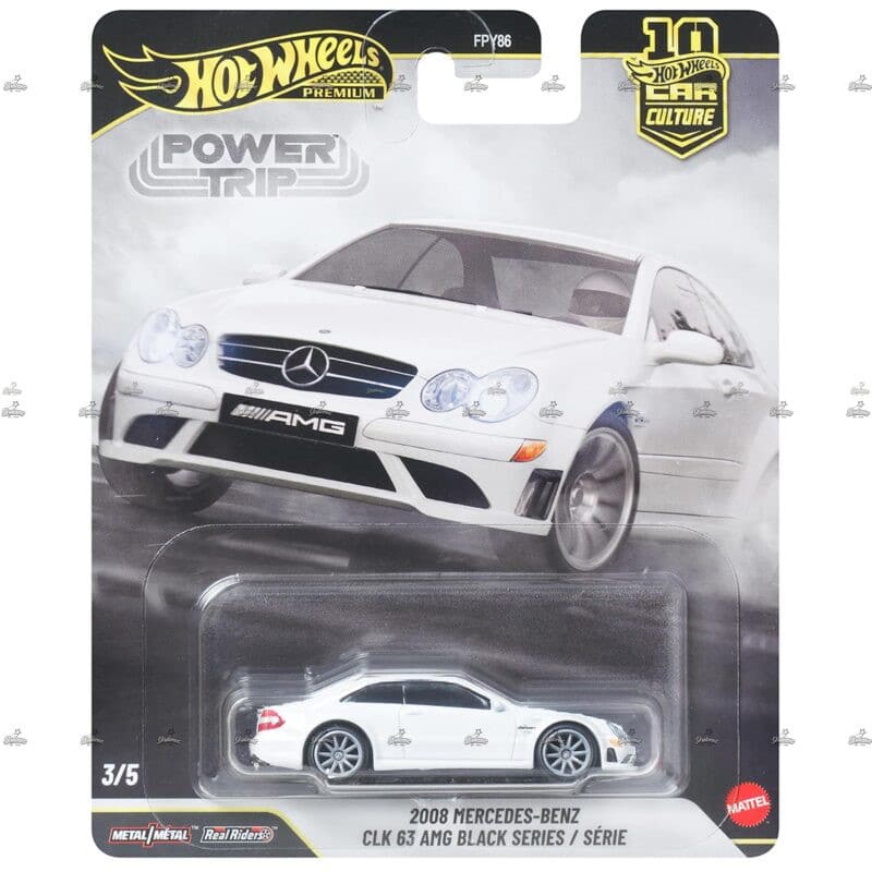 Hot Wheels Premium 2008 Mercedes benzz CLK 63 AMG Black Series POWER TRIP 2026