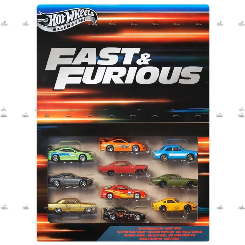 Hot Wheels Silver Series Fast And Furious Pack of 10