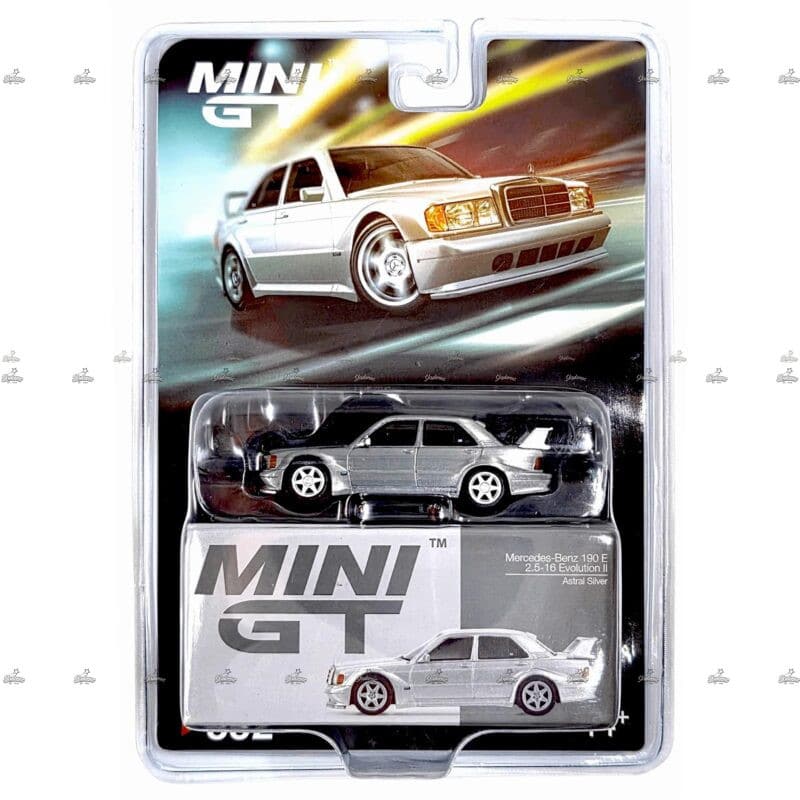 Mini GT Mercedes Benz 190E 25 16 Evolution II Astral Silver 852 Chase