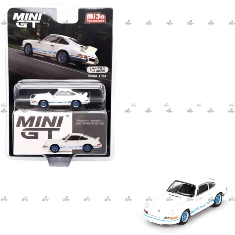 Mini GT Porsche 911 Carrera RS 27 Grand Prix White with Blue Livery 715