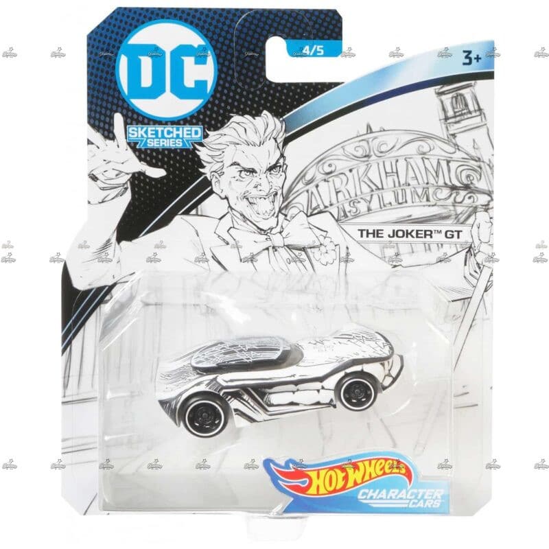 Hot Wheels Character Cars The Joker GT DC SKETCHED SERIES