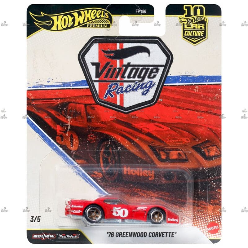 Hot Wheels Premium 76 Greenwood Corvette VINTAGE RACING #2026