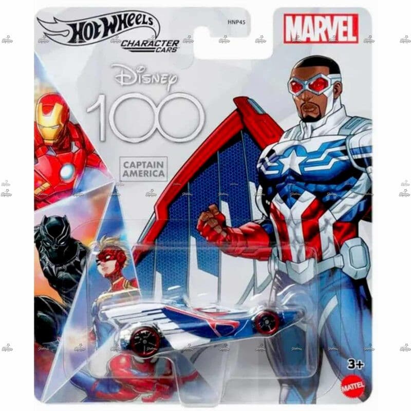 Hot Wheels Character Cars Captain America DISNEY 100 YEAR EDITION #2023