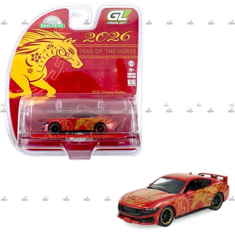 Greenlight 2024 Ford Mustang Dark Horse 2026 YEAR OF THE HORSE #2026