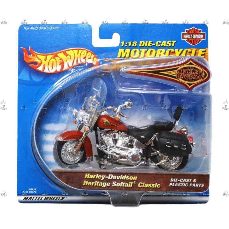 Hot Wheels 118 Die‑Cast Motorcycles – Harley‑Davidson Heritage Softail Classic HARLEY DAVIDSON #2001