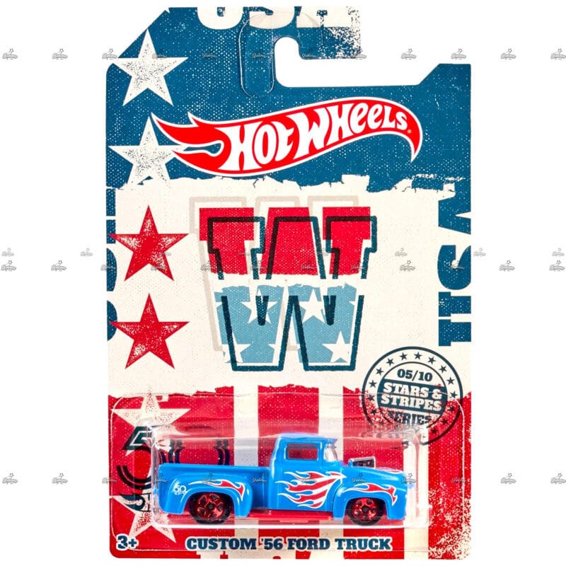Hot Wheels Exclusive Custom 56 Ford Truck  STARS AND STRIPES #2018