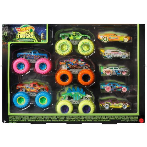 Hot Wheels Monster Truck GLOW IN THE DARK SET #2026
