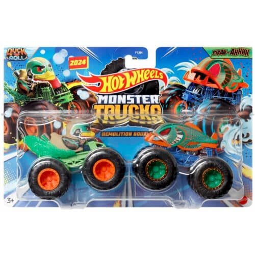 Hot Wheels Monster Trucks Duck n Roll & Piran ahhh DEMOLITION DOUBLE #2024