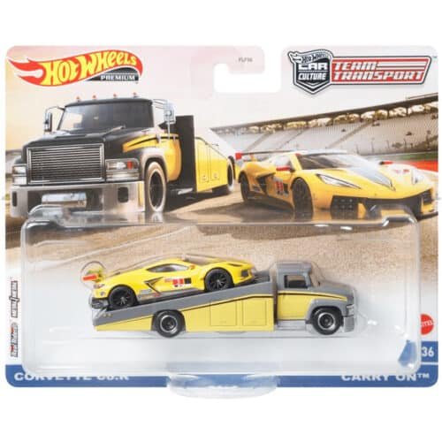 Hot Wheels Premium Team Transport Corvette C8.R & Carry On # 2021