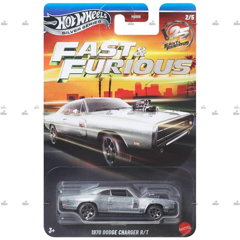 Hot Wheels Silver Series 1970 Dodge Charger RT 25TH ANNIVERSARY FAST & FURIOUS #2026
