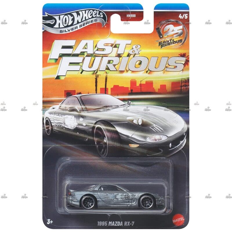 Hot Wheels Silver Series 1995 Mazda RX 7 25TH ANNIVERSARY FAST & FURIOUS #2026