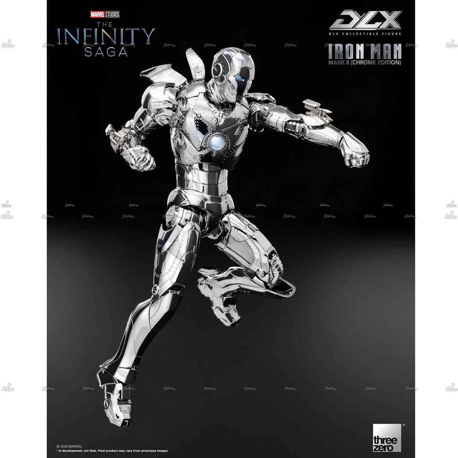 Three Zero Iron Man Mark 2 Chrome Edition DLX Action Figure MARVEL THE INFINITY SAGA 3