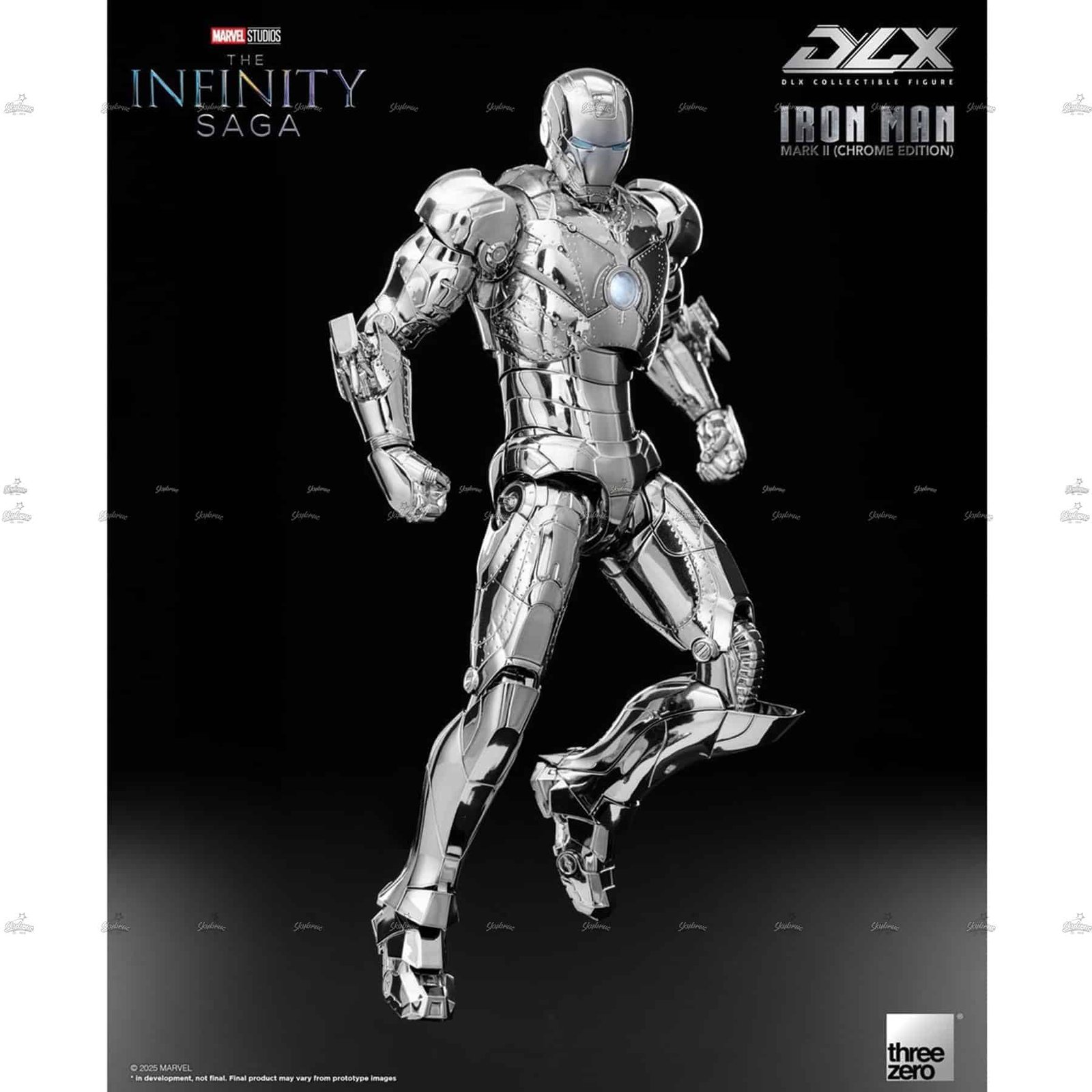 Three Zero Iron Man Mark 2 Chrome Edition DLX Action Figure MARVEL THE INFINITY SAGA 5