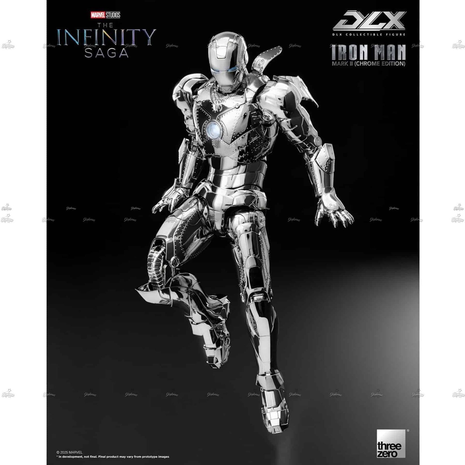 Three Zero Iron Man Mark 2 Chrome Edition DLX Action Figure MARVEL THE INFINITY SAGA 7