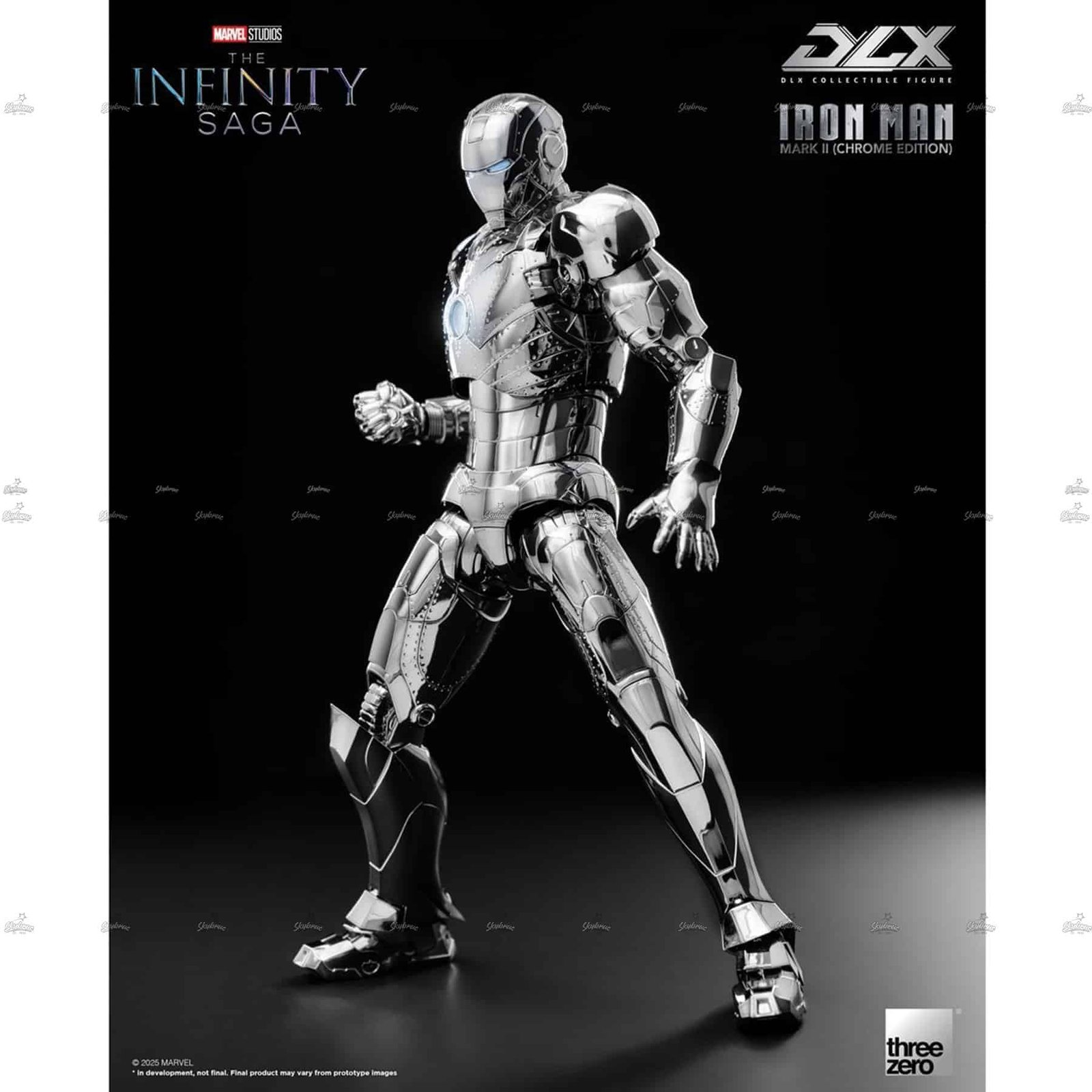 Three Zero Iron Man Mark 2 Chrome Edition DLX Action Figure MARVEL THE INFINITY SAGA 8