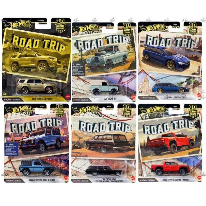 Hot Wheels Premium ROAD TRIP #2026 Chase set