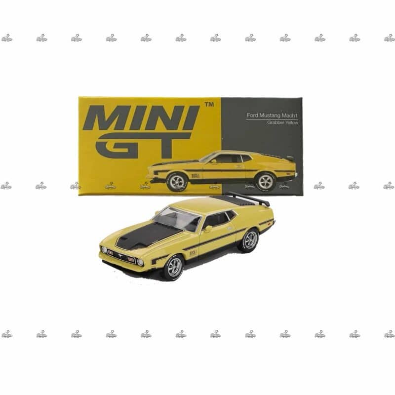 Mini GT Ford Mustang Mach1 Grabber Yellow1139 B