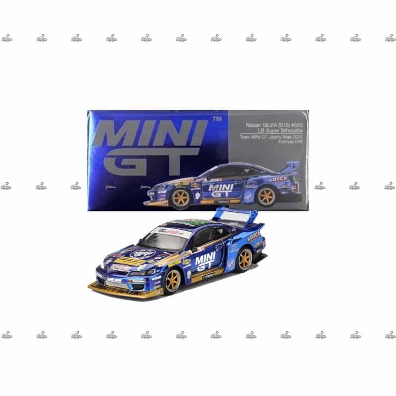 Mini GT Nissan Silvia S15 LB Super Silhouette 555 Team MINI GT Liberty Walk 2025 Formula Drift 1157 B