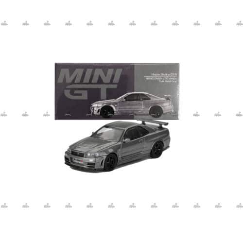 Mini GT Nissan Skyline GT R Dark Metal Gray NISMO BNR34 CRS Version1160 B