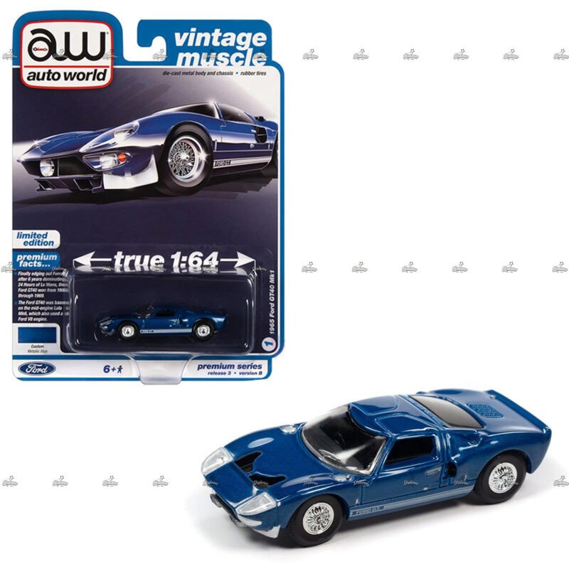 Autoworld 1965 Ford GT40 MK1 VINATGE MUSCLE
