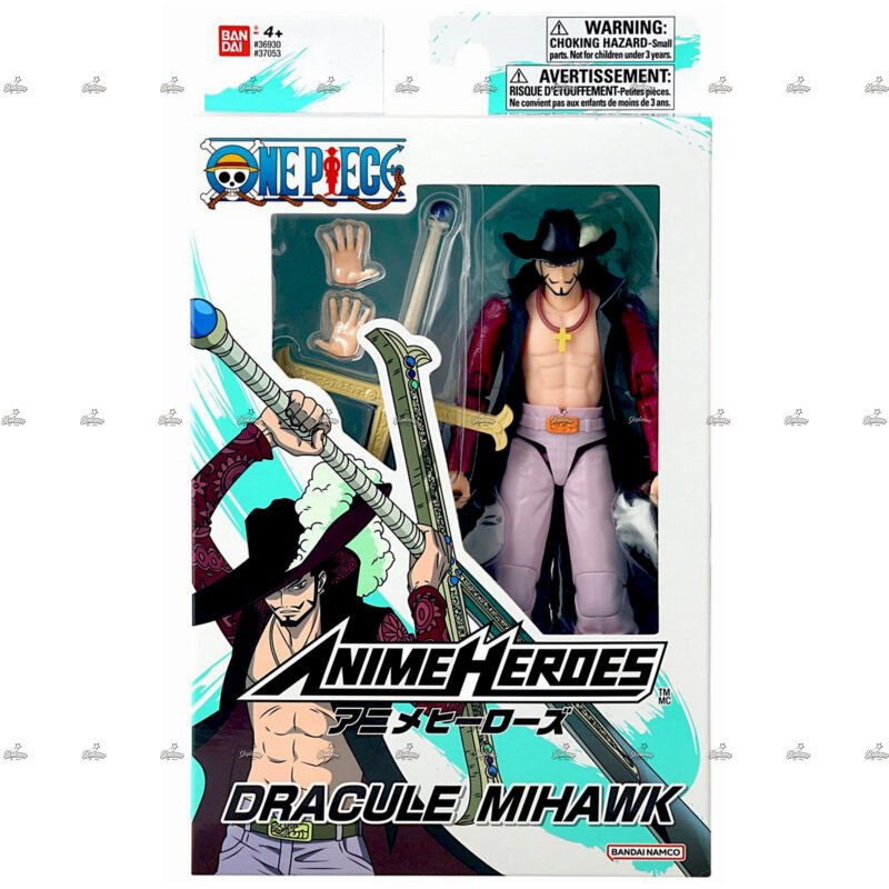 Bandai Dracule Mihawk Action Figure ONE PIECE ANIME HEROES