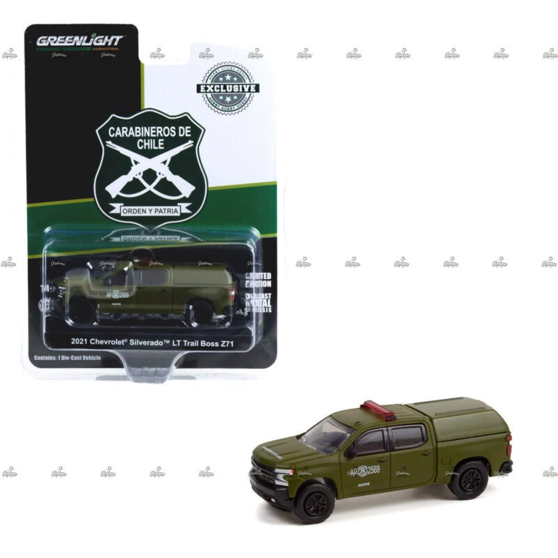 Greenlight 2021 Chevrolet Silverado LT Trail Boss Z71 CARABINEROS DE CHILE