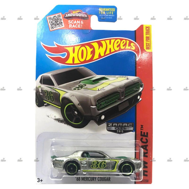 Hot Wheels 68 Mercury Cougar HW RACE ZAMAC 2015