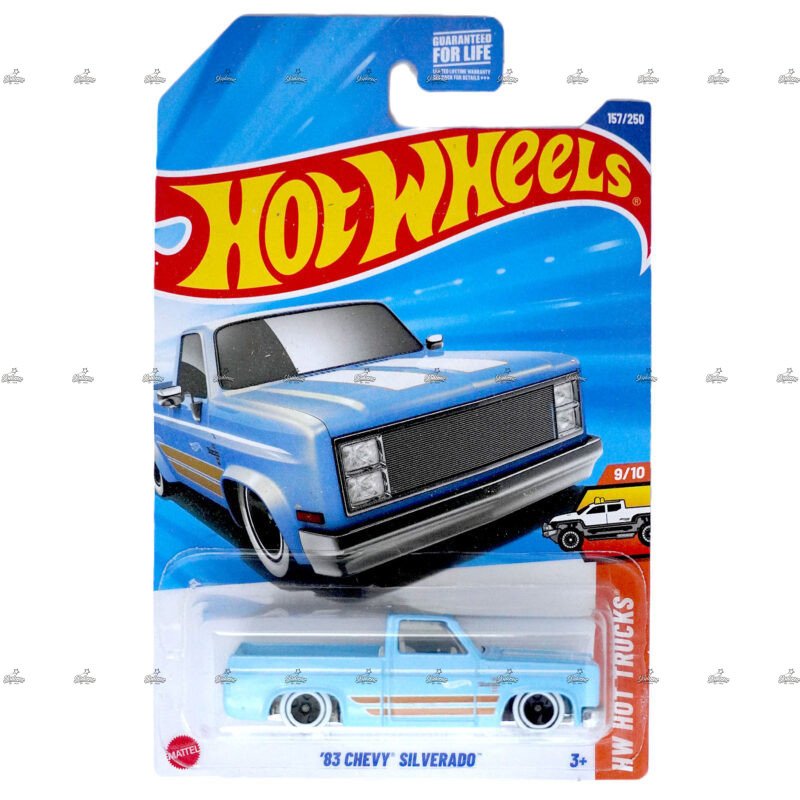Hot Wheels 83 Chevy Silverado HW HOT TRUCKS H CASE US CARD