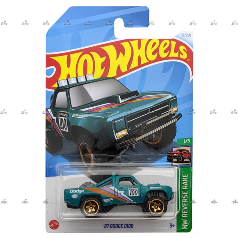 Hot Wheels 87 Dodge D100 HW REVERSE RAKE IMPORTED
