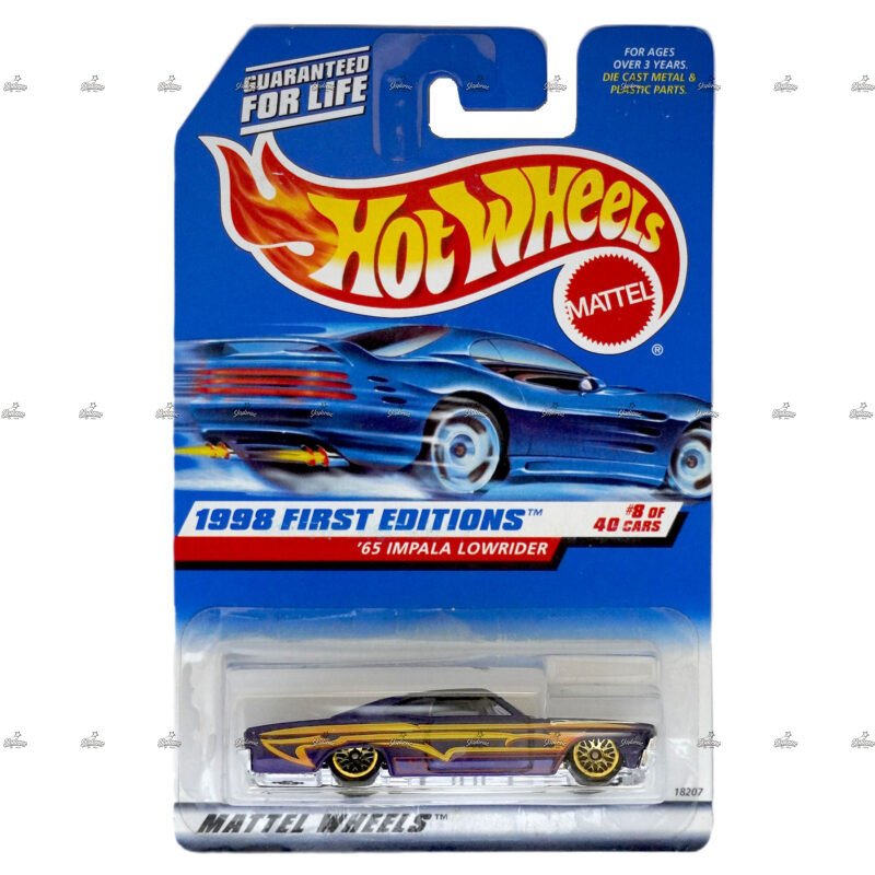 Hot Wheels Blue Card 65 Impala Lowrider 1998 FIRST EDITIONS