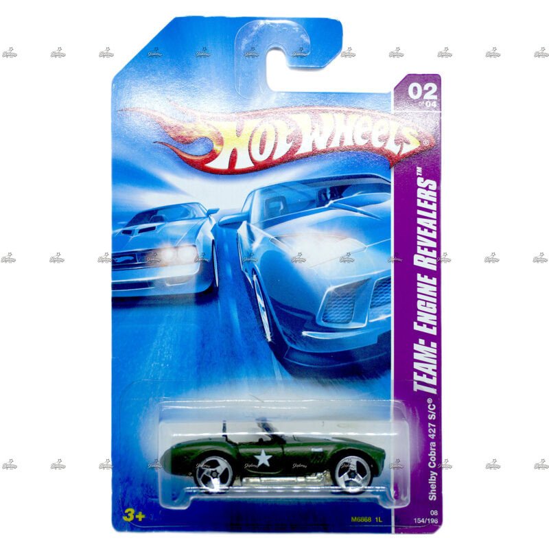 Hot Wheels Blue Card Shelby Cobra 427SC TEAM ENGINE REVEALERS