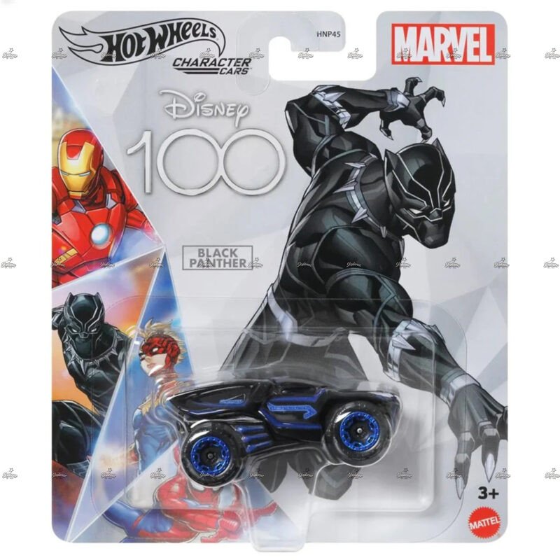 Hot Wheels Character Cars Black Panther MARVEL DISNEY 100 YEARS ANNIVERSARY EDITION