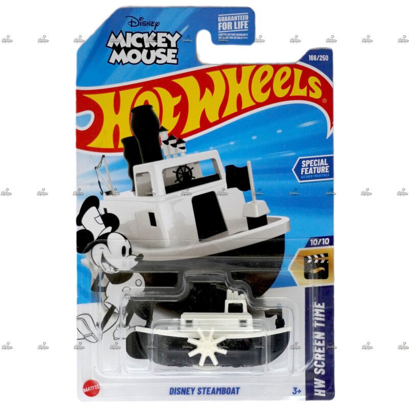 Hot Wheels Disney Steamboat HW SCREEN TIME MICKEY MOUSE H CASE US CARD