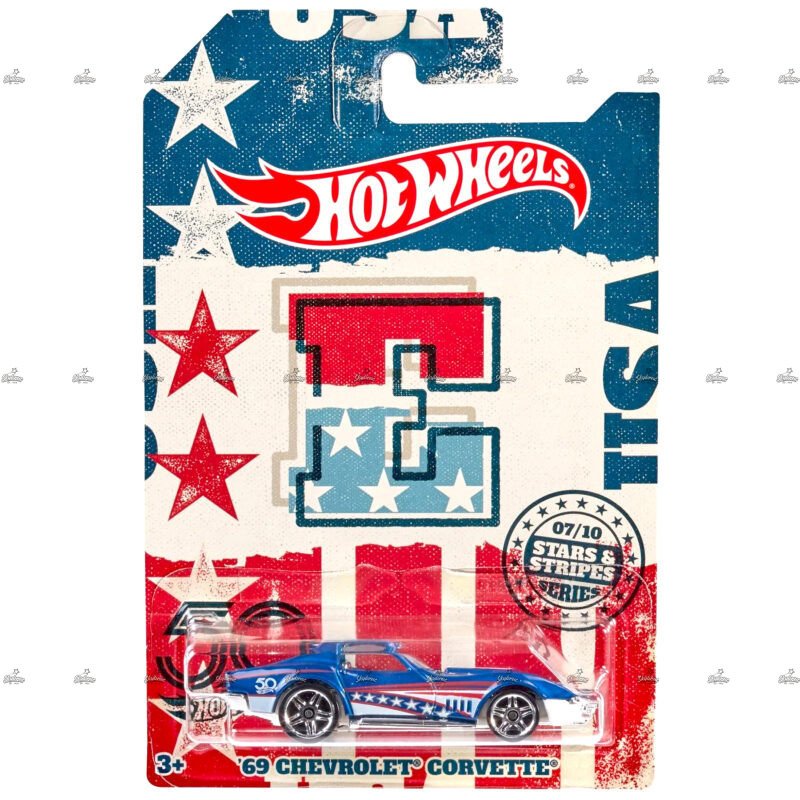 Hot Wheels Exclusive 69 Chevrolet Corvette STARS AND STRIPES 2018
