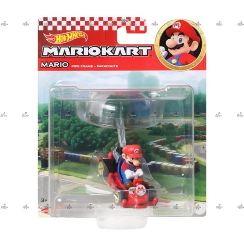 Hot Wheels MarioKart Mario With Pipe Frame Parachute
