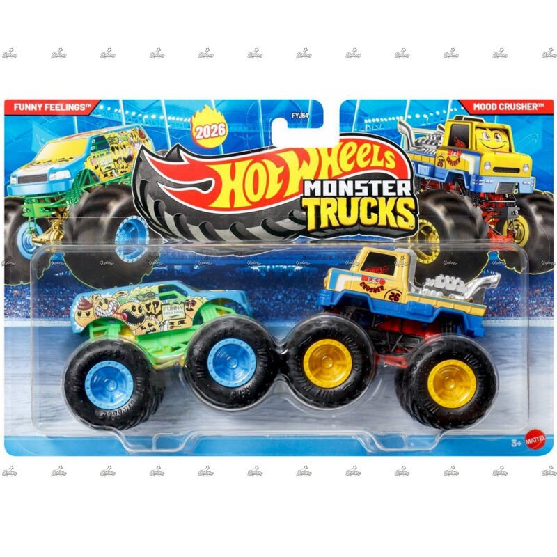 Hot Wheels Monster Truck Pack Of 2 Funny Feelings Modd Crusher 2026
