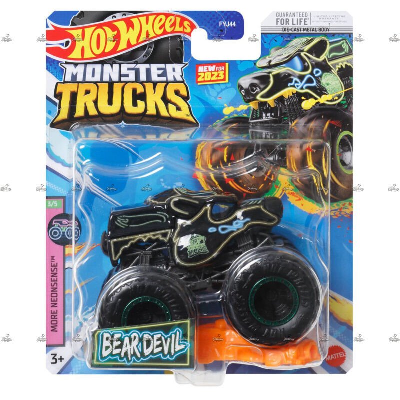 Hot Wheels Monster Trucks Bear Devil MORE NEONSENSE