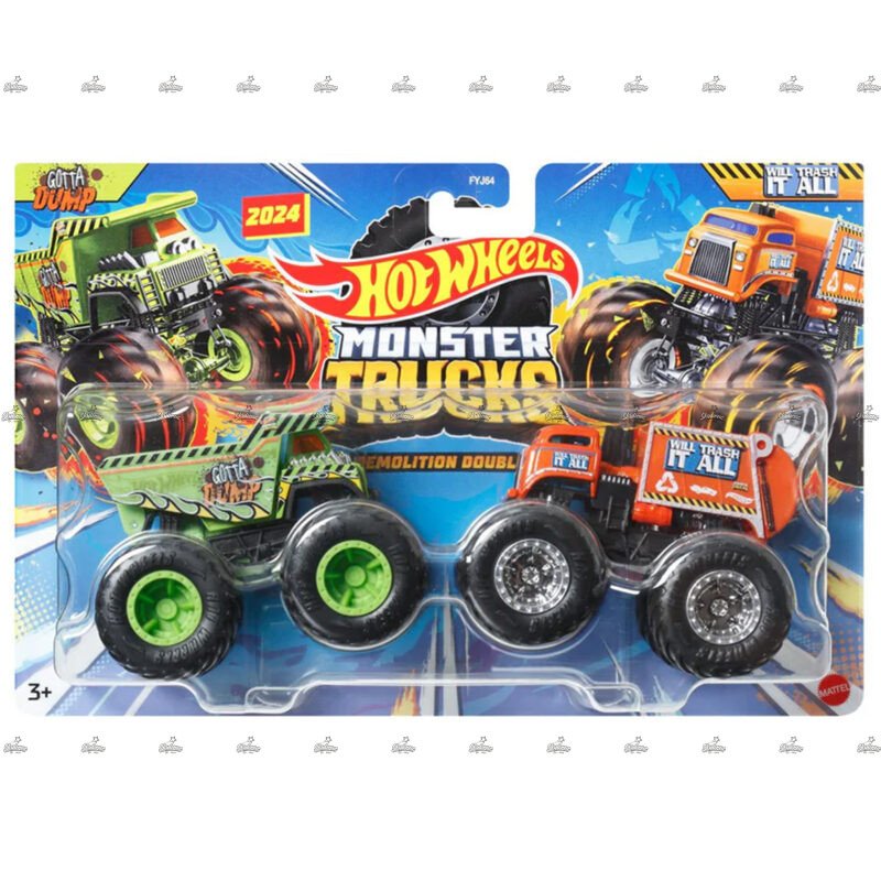Hot Wheels Monster Trucks Gotta Dump Will Trash It All DEMOLITION DOUBLES