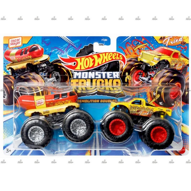 Hot Wheels Monster Trucks Oscar Mayer All Fried Up DEMOLITION DOUBLE 2024