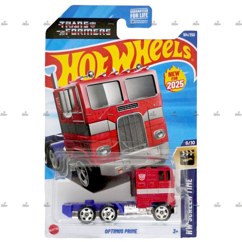 Hot Wheels Optimus Prime HW SCREEN TIME TRANSFORMERS 2025 F Case U.S. Card