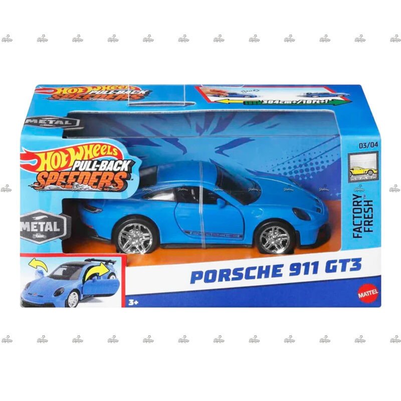 Hot Wheels Porsche 911 GT3 PULL BACK SPEEDERS