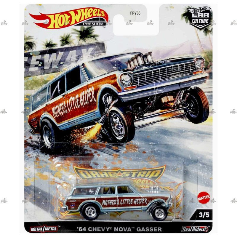 Hot Wheels Premium 64 Chevy Nova Gasser DRAG STRIP 2022