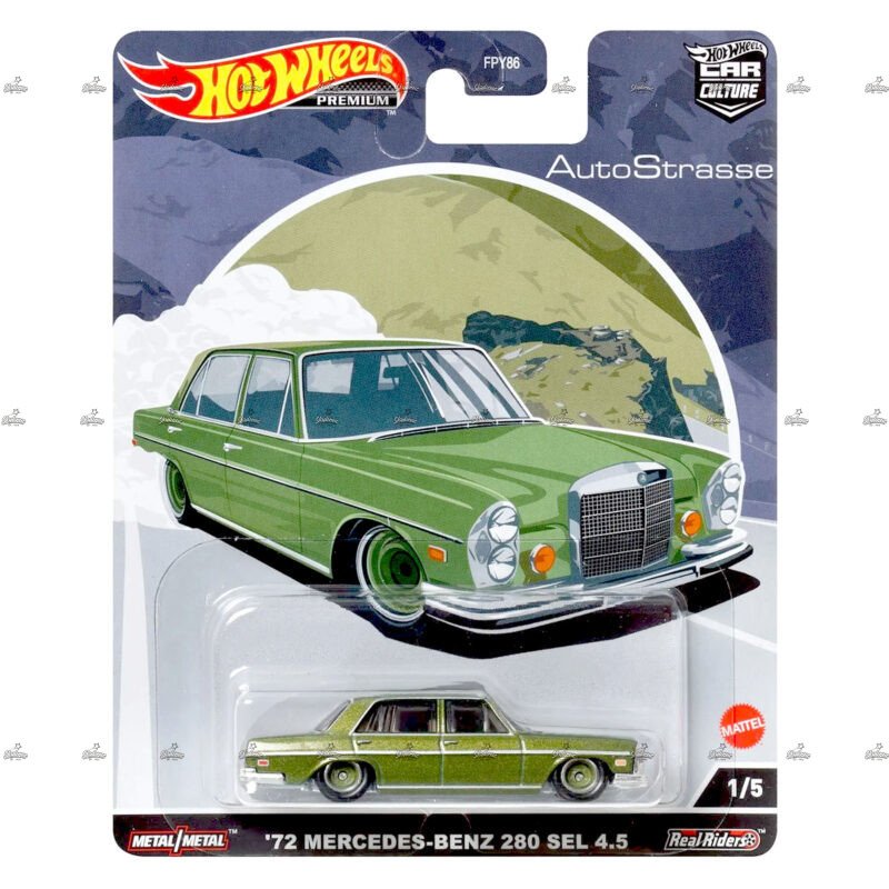 Hot Wheels Premium 72 Mercedes Benz 280 SEL 4.5 AUTOSTRASSE