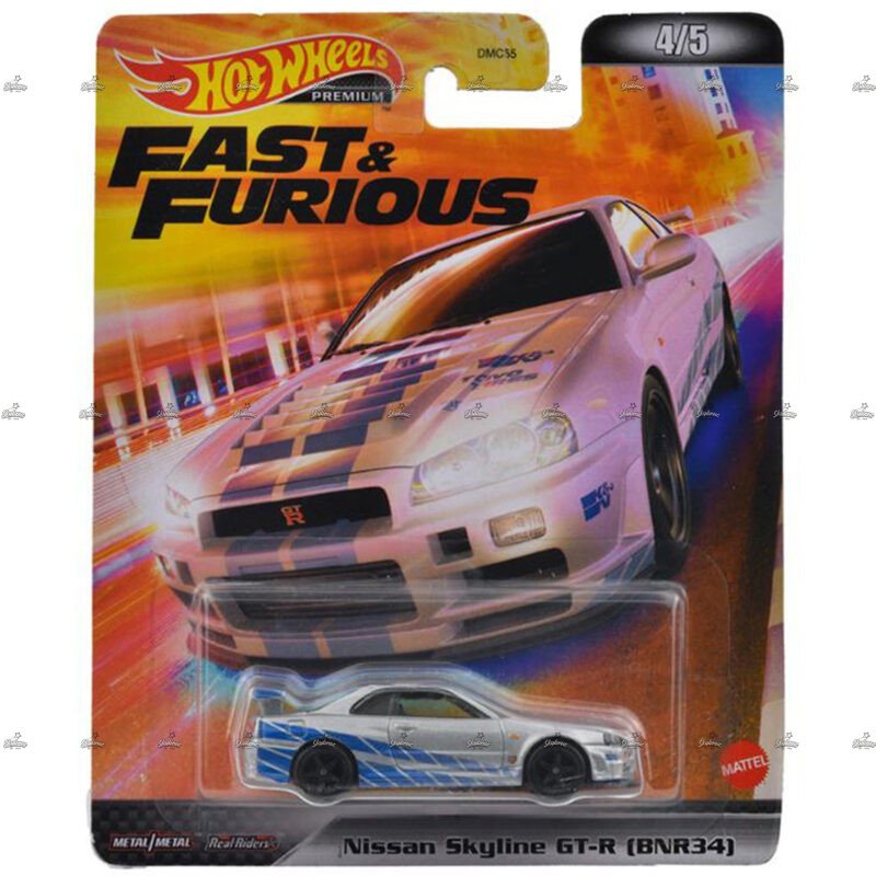 Hot Wheels Premium Nissan Skyline GT R BNR 34 FAST FURIOUS