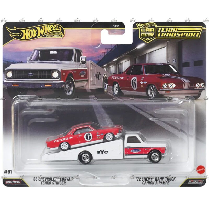 Hot Wheels Premium Team Transport 66 Chevrolet Corvair Yenko Stinger And 72 Chevy Ramp Truck 2026