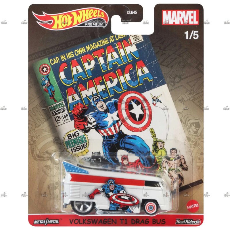 Hot Wheels Premium Volkswagen T1 Drag Bus MARVEL