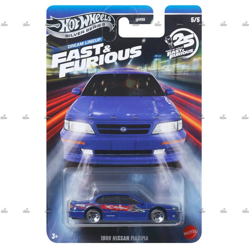 Hot Wheels Silver Series 1999 Nissan Maxima DREAM LINEUP FAST FURIOUS 25TH ANNIVERSARY 2026