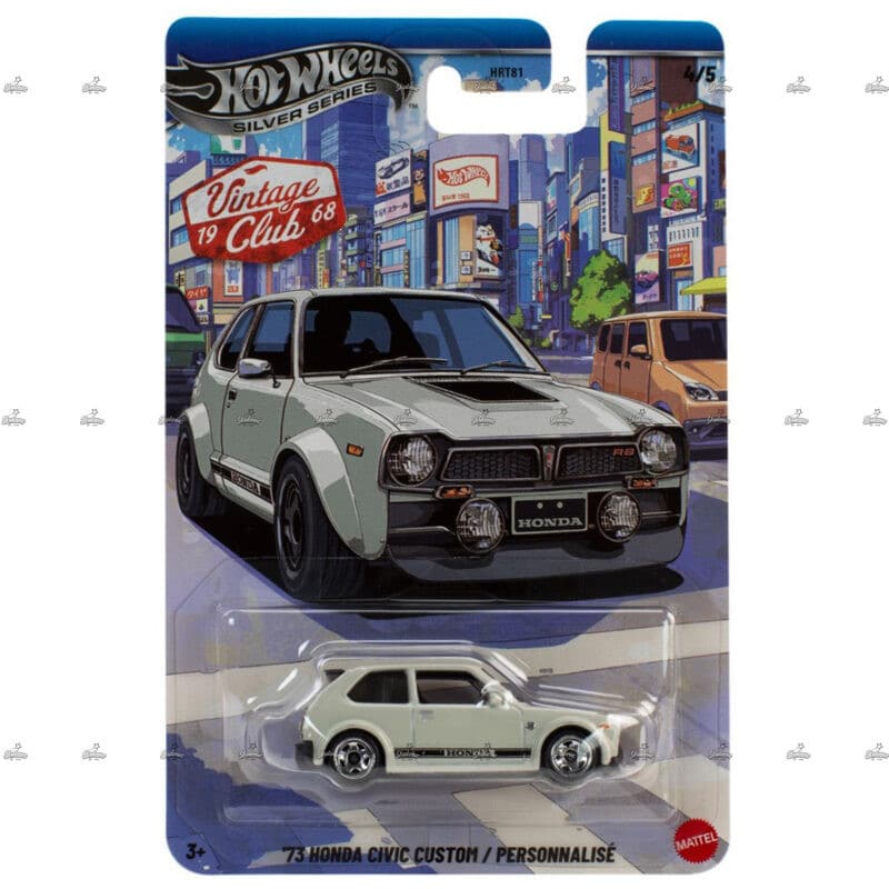 Hot Wheels Silver Series 73 Honda Civic Custom Vintage Club 1968 2026